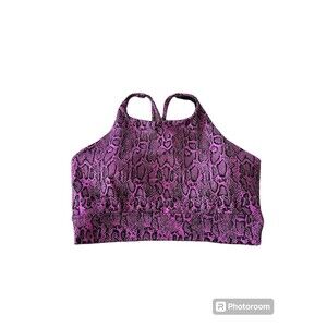 BuffBunny Purple Snake Print Sports Bra